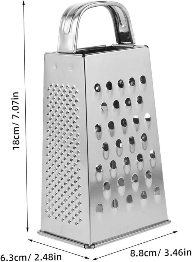 Multi Function Stainless Steel Vegetable Grater Slicer Shredder Silver Color Non Slip Handle - Image 2
